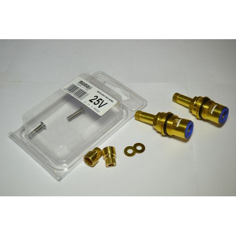 Ricambio coppia vitoni ceramici 180° asta 33mm Mamoli 25V