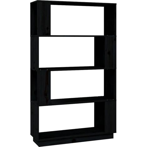 Maison Exclusive - Estantería/divisor de espacios madera pino neg (1/5)