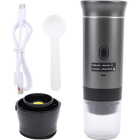 Machine à café portative à Capsules 72W, tasse de 120ML, entièrement automatique, pour l'extérieur, pour la maison et les voyages, gris (1/5)