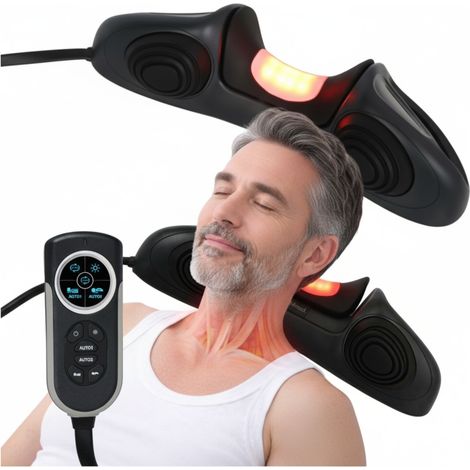 FIT4MED MASAJEADOR DE CUELLO CON CALOR, ESTIRAMIENTO DE HOMBROS, TERAPIA DE CALOR, LUZ ROJA, AUTOM脕TICO FIT4MED (1/5)