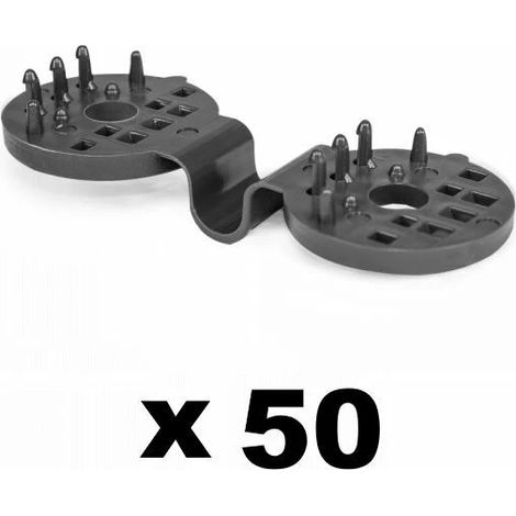 Lot de 50 clips gris pour paravent de confidentialité (1/3)