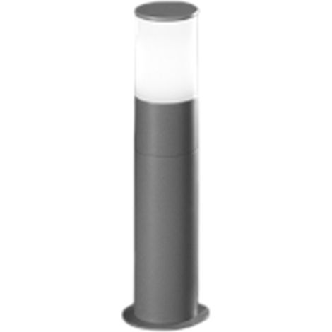 Sigaro paletto in alluminio grigio cemento 1 luce attacco E27 IP54 h.50cm (1/2)