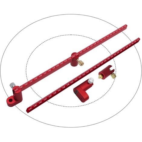 Compas de Menuiserie à Tracer, Règle Circulaire en Alliage d'aluminium de 300 mm, Jauge de Marquage pour Cercles en Aluminium, Compas de Centre pour Menuiserie, Marqueur de Ligne Circulaire à Point