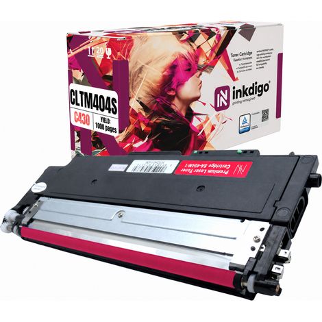 Toner Inkdigo CLT-M404S compatibile con Samsung Xpress C430W SL-C430 C482FW, certificato TÜV. (1/5)