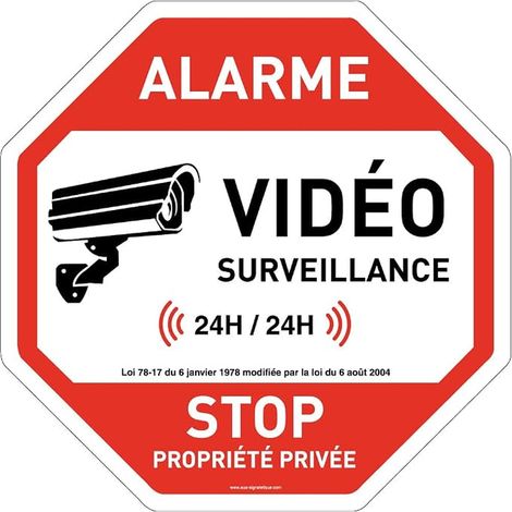 Circular PVC Sign 1.5mm (Ø 170mm, Video Surveillance Alarm 2) (1/5)