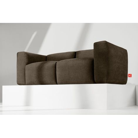 KONSIMO BUFFO Sofa 2 Sitzer mit extrem weicher und bequemer Sitz, braun (1/5)