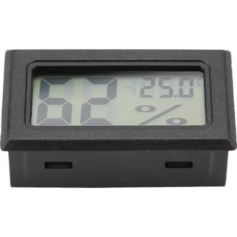 Hygromètre-thermomètre numérique intégré avec sonde intégrée, noir (1/5)