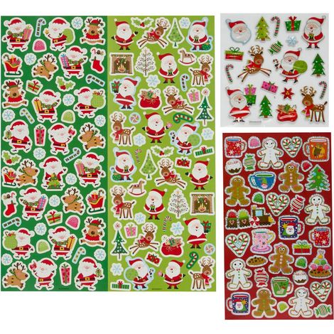 Weihnachtsaufkleber, 3 Formen, 12 x 30,5 cm - (1/5)