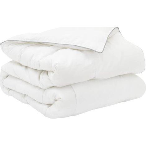 Housse de couette d'été en fibre de bambou blanche, 155 x 220 cm (1/5)