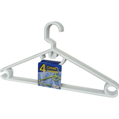 LAGUELLE - Cintre adulte plastique x4 42cm gain de place (1/2)