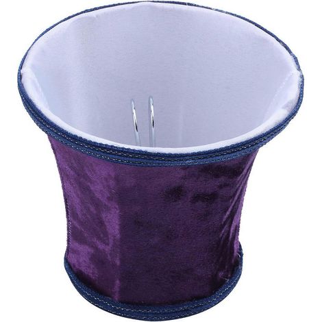 Deux abat-jour à clipser en tissu, abat-jour E14 faits main, adaptés aux appliques murales de style européen moderne (violet foncé). (1/5)