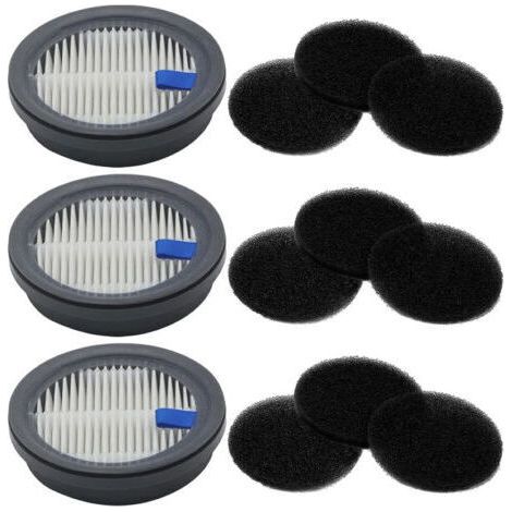 Filter sponge set for Afoddon A200PRO/A200 ORFELD B08/C10A/C10G cordless vacuum cleaners, 3 HEPA filters, 9 sponge filters (1/4)