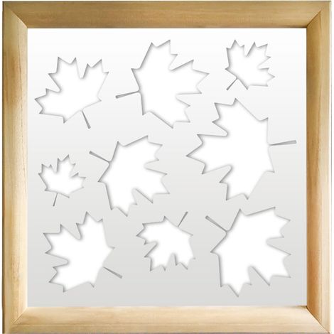 MAPLE - Modules décoratifs en bois et PVC - Couleur : blanc - Dimension : 73x73 cm