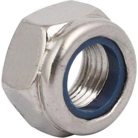 Lot de 4 écrous de blocage filetés à gauche M12 x 1,25 mm en acier inoxydable 304 (1/4)
