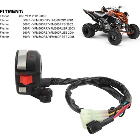 Anlasserschalter für Quad-Motoren der YFM660 Raptor. Passend für Raptor 660 YFM (2001–2005) mit ABS. (1/5)
