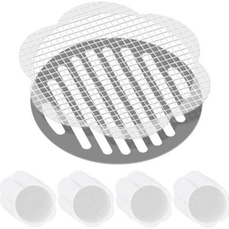 40 filtres capillaires jetables pour douche, baignoire et évier de cuisine – tamis protecteurs anti-cheveux pour évacuations, efficaces et faciles à installer (1/4)