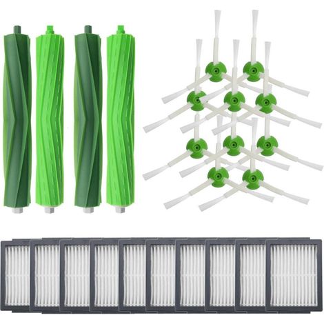 Compatible avec iRobot Roomba I7, I7+, E5 et E6 - Aspirateur robot - Accessoires iRobot Roomba - Brosses iRobot Roomba - Kit de remplacement XL - Pièces détachées