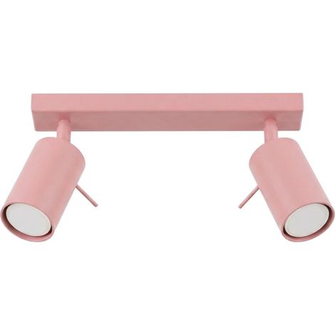 Plafones RING rosa acero 2xGU10 30cm Sollux (1/2)