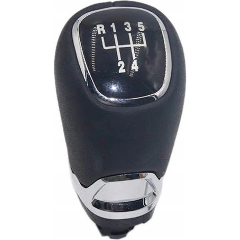 Pomo de la palanca de cambios Škoda de 12 mm para la quinta marcha, nuevo en piel ecológica. (1/4)