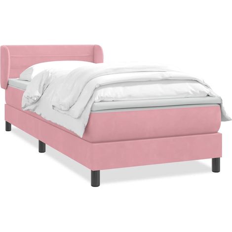 Maison Exclusive - Boxspringbett mit Matratze Rosa 90x210 cm Samt
