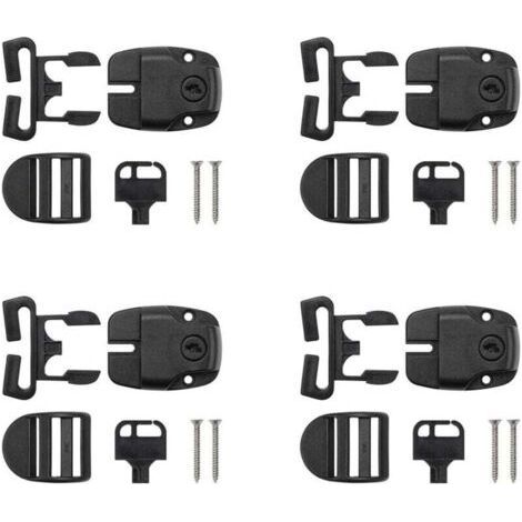 4 Sets Spa Cover Clips, Spa Cover Latch Repair Kit with Wrench and Screws Accessories Spa Cover Latch for Spa Cover Straps (1/4)