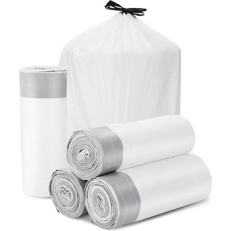 Confezione da 150 sacchi per rifiuti con coulisse, dimensioni 44,5x49 cm - 10 rotoli (1/5)