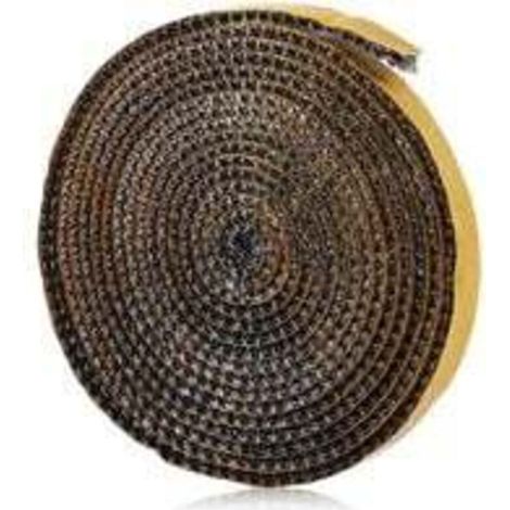 Selbstklebende, geflochtene Hochtemperaturdichtung 5 mm x 18 mm x 2 m – Hitzebeständig bis 600 °C – Für Öfen, Kamine und Backöfen