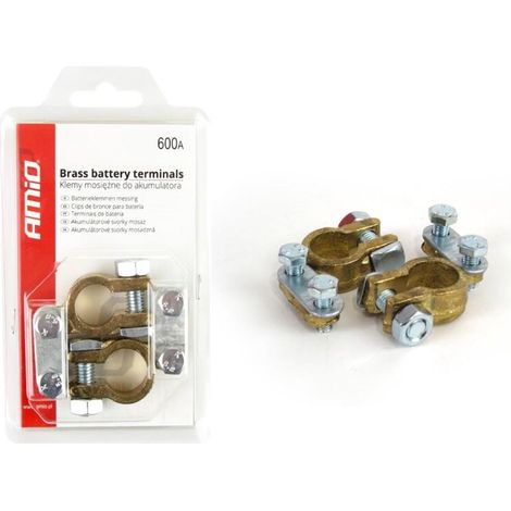 Cosses de batterie en laiton MOTYL 600A, 2 pièces, blister AMIO-02956