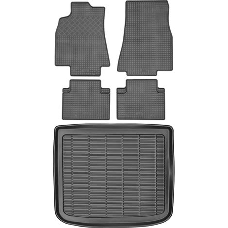 Juego de alfombrillas de goma para coche y alfombrilla para maletero para Mercedes Clase B T245 (2005-2011).