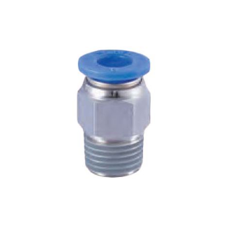 Adaptateur droit fileté hydraulique RS PRO vers Enfichable, 8 mm R 3/8 Mâle ( Prix pour Sachet de 10 )