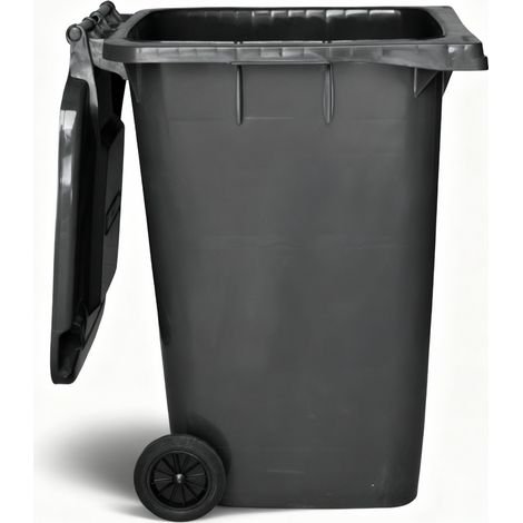 Contenedor de basura 360lts HDPE Gris con ruedas