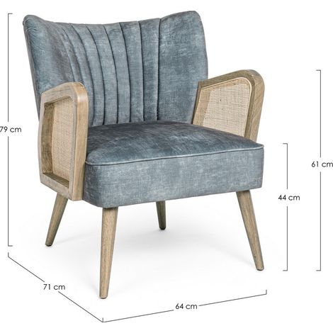 Poltrona vintage legno Virna Costal (1/5)