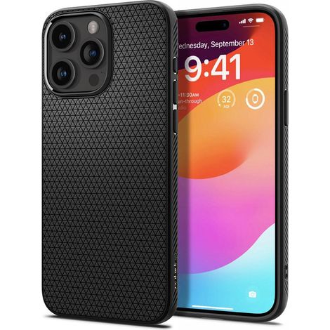 Spigen Liquid Air - Hülle für iPhone 15 Pro (Matt Schwarz) (1/5)