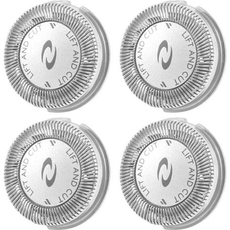 4 Pièces Têtes de Rasoir de Rechange Compatibles HQ3 HQ30 HQ32 HQ36 HQ300 Argent (1/4)