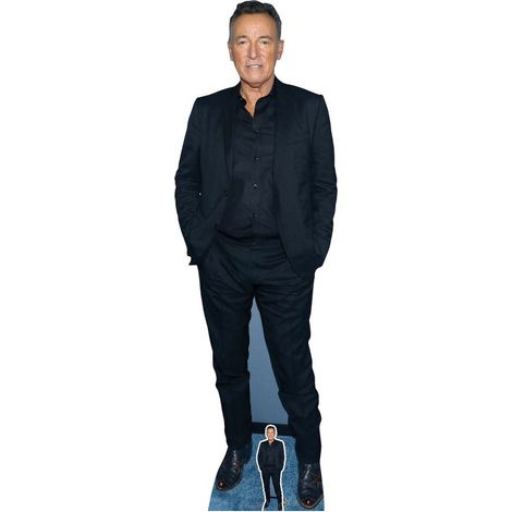 Figurine en carton Bruce Springsteen en costume noir 178cm (1/5)