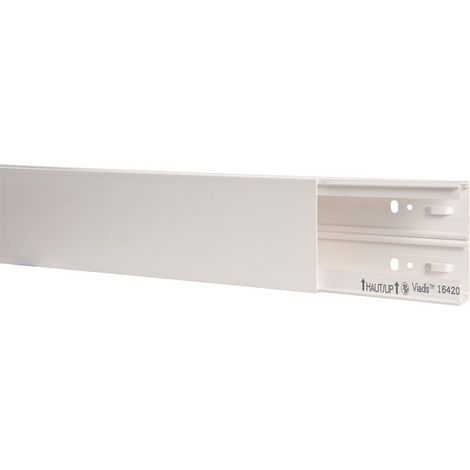 Goulotte 1 compartiment 2m – PVC IK07 pour câbles jusqu'à 2250 mm² – Installation facile conforme NF EN 50085-2-1 – Planet Wattohm
