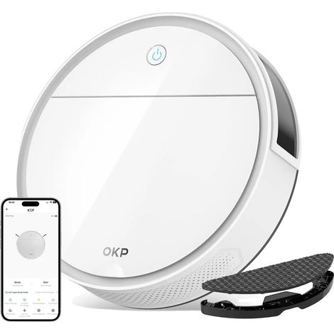 Robotersauger, 5000Pa Saugkraft, WiFi/App-Steuerung, OKP K5 Pro, EU (1/2)
