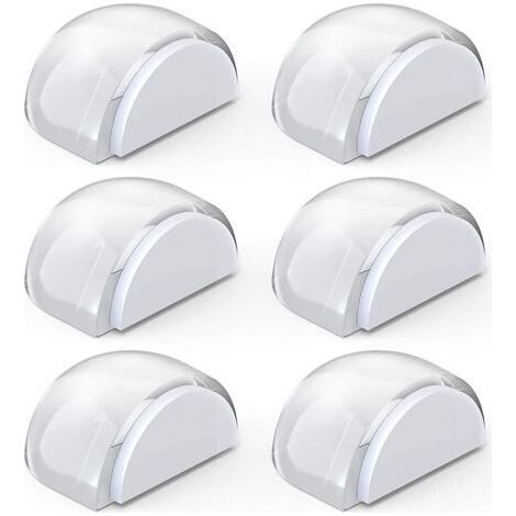 6 Stück Türstopper Boden Selbstklebend Transparent Door Stopper zum Schutz von Wänden und Türen (1/5)