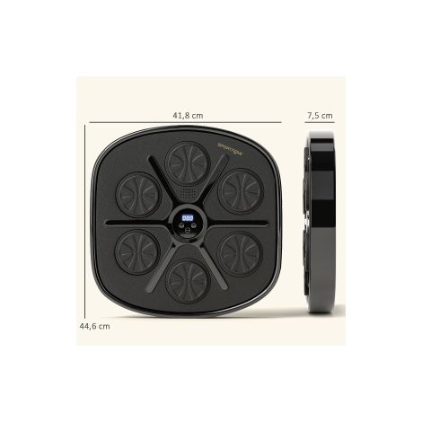 Machine de Boxe Musicale, machine à boxe électronique Bluetooth avec lumières LED, musique, cible de boxe murale pour adultes, exercices à domicile, Noir (1/5)