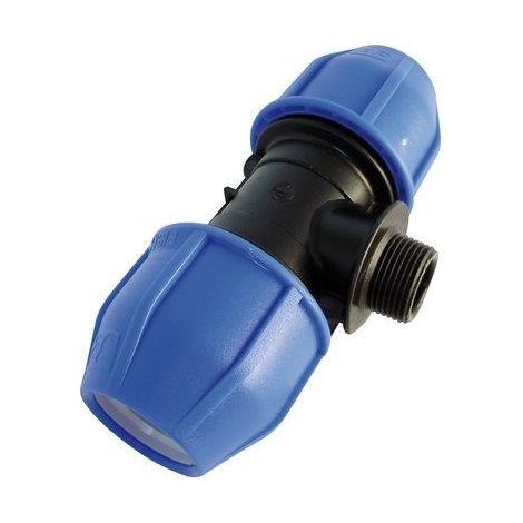 TEE A COMPRESSIONE FILETTO MASCHIO PN16 - MM 32X1M- 5 pezzi