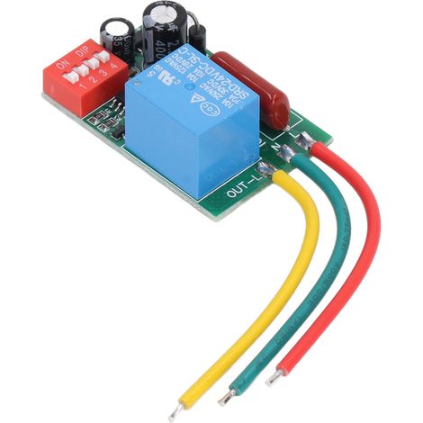 Relais temporisateur réglable avec temporisation, entrée 110-220 V, 1 sortie, pour commande sans boîtier. (1/5)