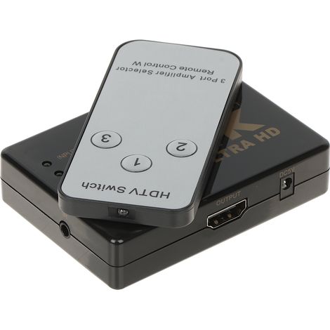 Conmutador de vídeo HDMI SW-3/1-IR-4K