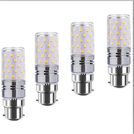 Ampoule Led B22 - 12 W - 3000 K - 1200 Lm - Équivalent 100 W - Blanc Chaud - Pack De 4 (1/5)