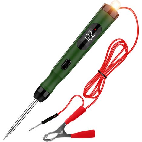 6V 12V 24V Automobile Testeur Electrique Stylo Testeur de Tension avec écran LCD, Test de Polarité,Lampe,Testeur Fusible Voiture (1/3)