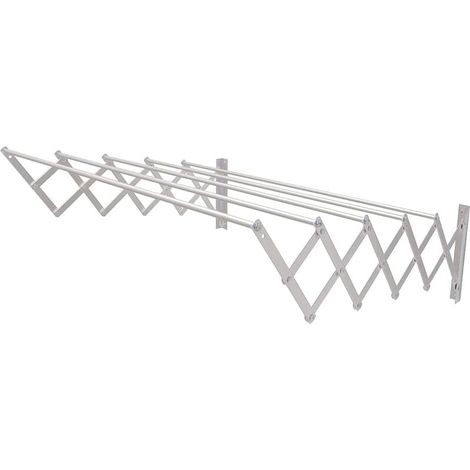 Tendedero retráctil de pared Plata 60cm80cmAluminio de alta resistenciaAcabado en acero inoxidableDimensiones: 60cm80cm cmTendedero plegableTendedero de exterior (1/4)
