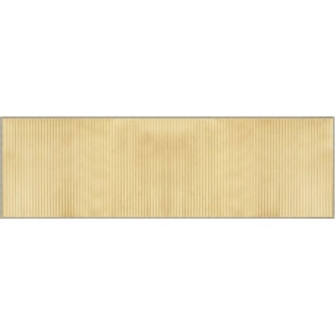 Tapis rectangulaire naturel clair 60x200 cm bambou (1/5)