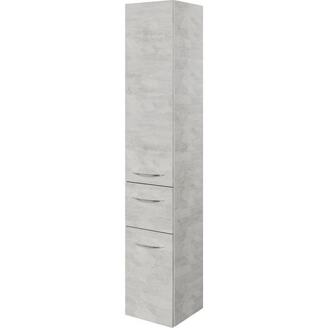 Badezimmer Hochschrank in Oxid Hellgrau VILLATORO-66, B/H/T ca. 30/168/33 cm (1/3)