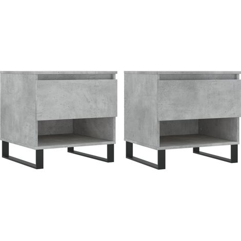 Maison Exclusive - Tavolini Salotto 2pz Grigio Cemento 50x46x50 Legno Multistrato