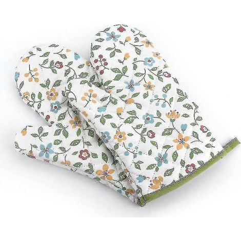 Gants de cuisine extrêmement résistants à la chaleur, antidérapants, à motifs floraux