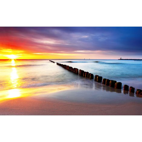 Affiche  paysage sunset beach, 60x40cm - made in France (1/5)